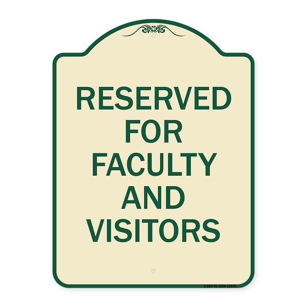 Signmission School Parking Reserved for Faculty and Visitors Heavy-Gauge Aluminum Sign, 24" x 18", TG-1824-22970 A-DES-TG-1824-22970 - main